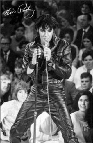Elvis Presley Poster 1968 Live In Concert Rare 24x36
