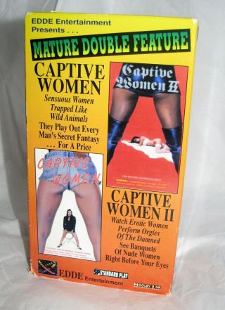 Captive Women I & Captive Women Ii Double Feature 2 - Tape Vhs Rare Erotic Sleaze