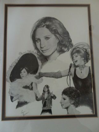 Rare Art Immages Of Various Stages Of Barbra Streisand Life By A.  Tillman