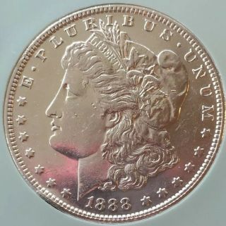 Rare Date 1888 S Morgan Silver Dollar Estate Unc Detail Rim Bump
