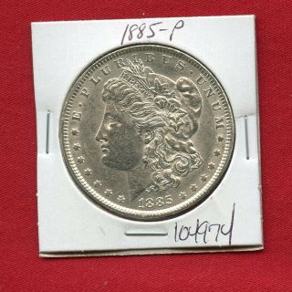 1885 Unc Morgan Silver Dollar 104974 Us Bu State Rare Coin Gem