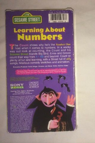 Sesame Street - Learning About Numbers (VHS,  1996) The Count RARE 2