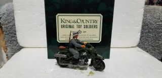 King & Country World War 2 Waffen Ws003g Dispatch Motorcycle & Rider Rare Boxed