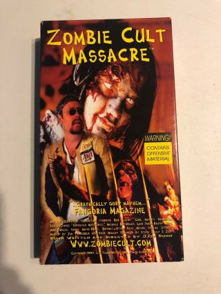 Zombie Cult Massacre Vhs Ld Filmworks Rare Oop Sov