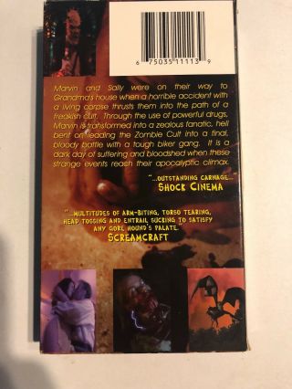Zombie Cult Massacre VHS LD Filmworks Rare OOP SOV 2