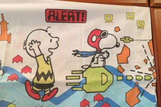 Exciting Rare Vtg Snoopy Video Game Madness Sheet & Pillowcase