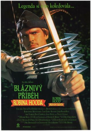 Robin Hood Men In Tights 1993 Rare Czech A3 Movie Poster Mel Brooks