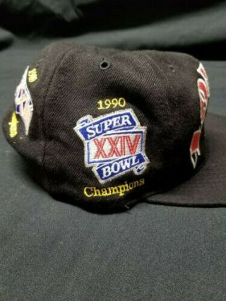 Vintage 90s Annco San Francisco 49ers SuperBowl NFL Champions Snapback Hat Rare 2