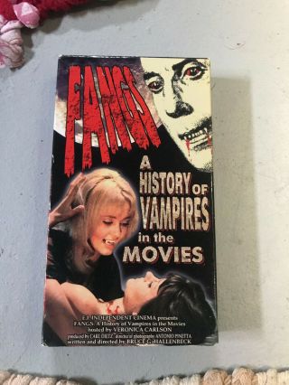 Fangs A History Of Vampires Horror Sov Slasher Rare Oop Vhs Big Box Slip