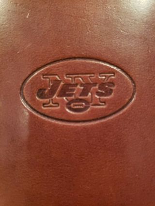 Vintage NY Jets Leather Cigar Case Holds 3 Cigars Rare 2