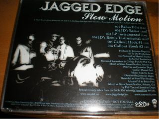 Jagged Edge - Slow Motion - So So Def Remix - Rare Us Promo Cd Single R&b 1998