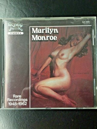 Marilyn Monroe Rare Recordings 1948 - 62 Cd 1979 Rare Full Frontal Image