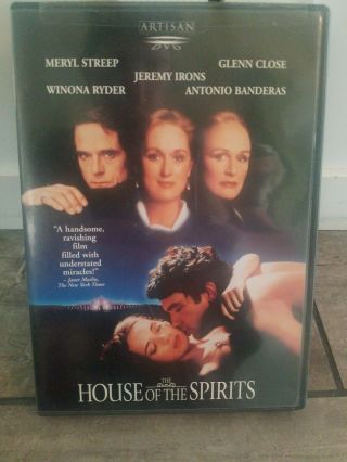 The House Of The Spirits Dvd Rare Oop Meryl Streep Jeremy Irons Winona Ryder