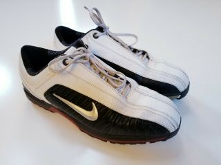 Nike Air Zoom Elite II 2 Golf Shoes Spikes White Black Red RARE Mens Size 13 3