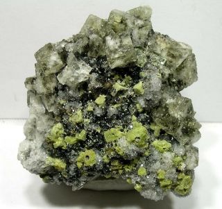 Ultra Rare Mimetite After Fluorite: Murton Mine,  Scoredale,  England - Nr