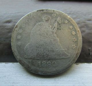 1890 Seated Liberty Quarter 25c - - - - - - Very Rare - - - - - - Only 80k Minted
