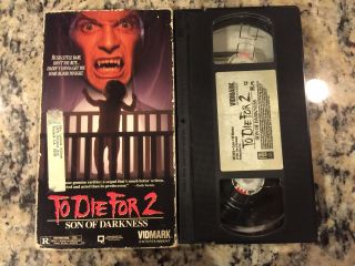 To Die For 2: Son Of Darkness Rare Oop Vhs Not On Dvd 1991 Vampire Horror Htf