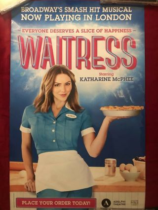 Waitress West End Rare Poster Not Available Promotional Katharine Mcphee