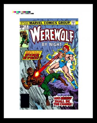 Pablo Marcos Werewolf By Night 41 Rare Production Art Cover