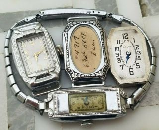 Fm6: Rare 1920s Ladies Watches Gruen Bulova Others Gorgeous 20scase Watch Group