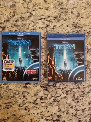 Tron: Legacy (blu - Ray/dvd,  2011,  2 - Disc Set) With Rare Slipcover S/h