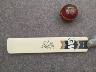 Ian Botham Signed cricket mini bat and ball.  Rare 2