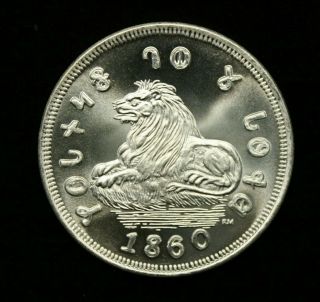 Rare Mormon Lds Symbol 1 Troy Oz.  999 Fine Silver Rust Coin Lion Coin Round