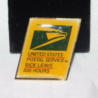 Vintage US Postal Service USPS 500 Sick Leave Hours Lapel Pin Rare 2