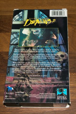 Night of the Demons 2 - VHS - HORROR - (1994) - RARE 2