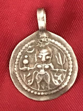 Rare Vintage Antique Ethnic Tribal Old Silver Necklace Pendant Rajasthan India