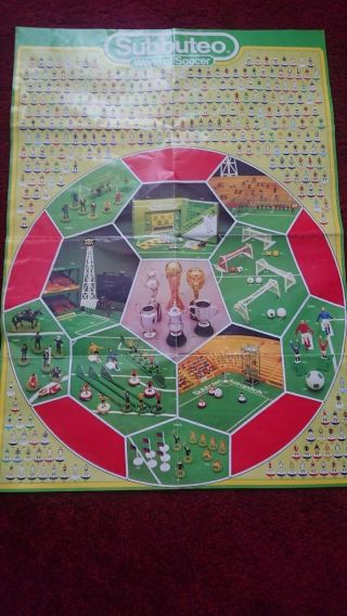 VINTAGE SUBBUTEO RARE SKILLS TRAINER C189 FOOTBALL 80s PITCH POSTER coaching 3