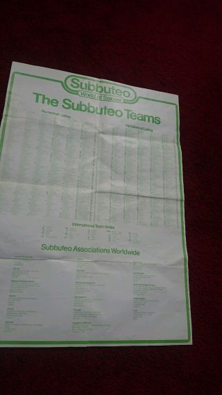 VINTAGE SUBBUTEO RARE SKILLS TRAINER C189 FOOTBALL 80s PITCH POSTER coaching 8
