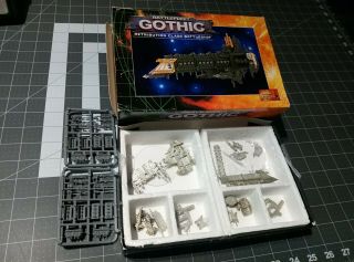 Battlefleet Gothic Retribution Battleship - Rare Oop Games Workshop Bfg Imperial