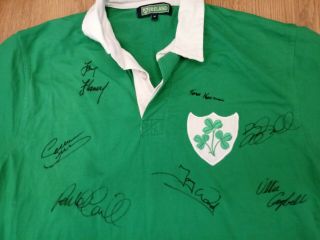 Look - Ireland Rugby Legends Signed Shirt - Very Rare O 