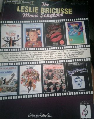 The Songs Of Leslie Bricusse Piano Vocal Guitar Movie Songbook Rare