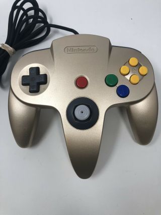 Authentic Nintendo 64 N64 Gold Official Controller Rare Colored Game Pad 2