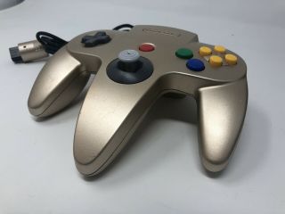 Authentic Nintendo 64 N64 Gold Official Controller Rare Colored Game Pad 3