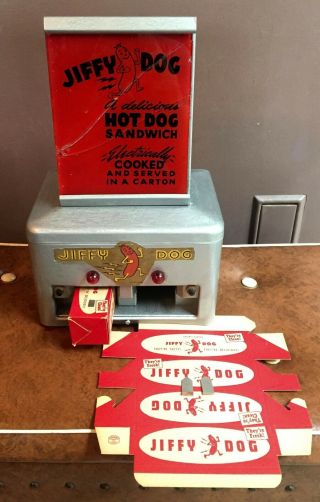 1940s Jiffy Hot Dog Machine W/accessories Electrically Ultra Rare Piece