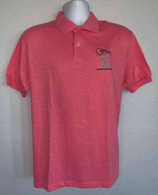 1992/1993 Official World Tour Elton John Golf/polo Shirt Sz Large Nos Pink Rare
