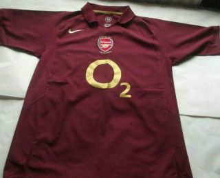Arsenal 2005 2006 Home Shirt Rare Highbury Nike O2 (m)