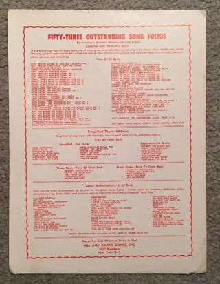 Rare VTG 1957 Sheet Music JOHNNY CASH “Ballad Of A Teenage Queen” Jack Clement 4