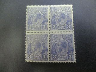 Kgv Stamps: C Of A Watermark Block Of 4 - Rare (g20)