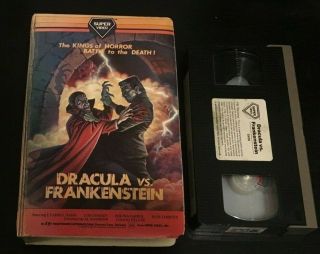 Dracula Vs Frankenstein Vhs Rare Big Box Clamshell Case Video Horror