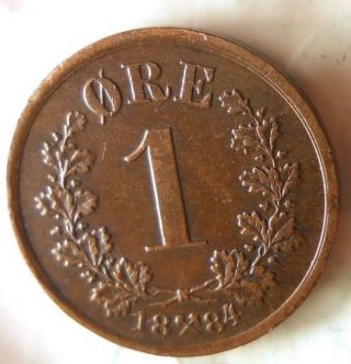 1884 Norway Ore - Rare Coin - - Norway Bin A