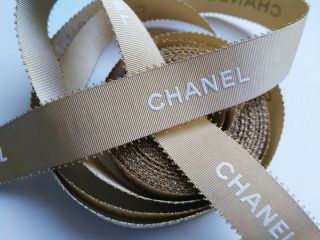 Chanel Ribbon Gold Set Of 3 Ribbons Very Rare