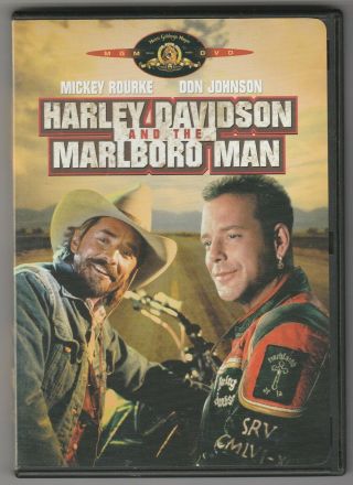 Harley Davidson And The Marlboro Man Dvd Mickey Rourke Don Johnson Rare Oop