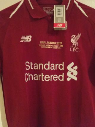 Rare Liverpool 2018 Champions League Final Shirt With Tag Medium Kieta 8 Bnwt