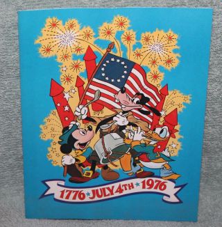 Rare Vintage Disney July 4th 1976 Sheet Music Song Sheet The Glorious Fourth