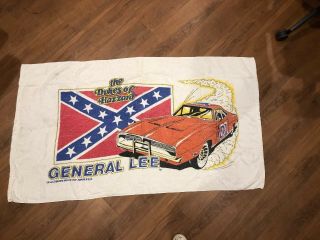 Rare Vintage Franco General Lee Dukes Of Hazzard Beach Towel 1980 