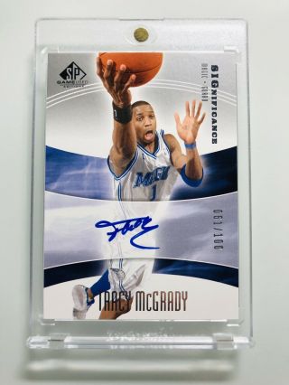 Tracy Mcgrady 2004 Sp Game Significance Auto On Card D 61/100 Rare
